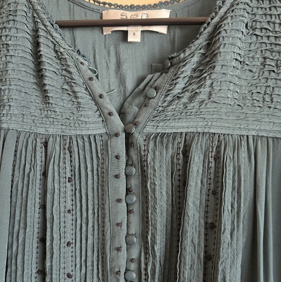 Sea NY the Azzedine long sleeve tunic dress green size 8 - Picture 9 of 16